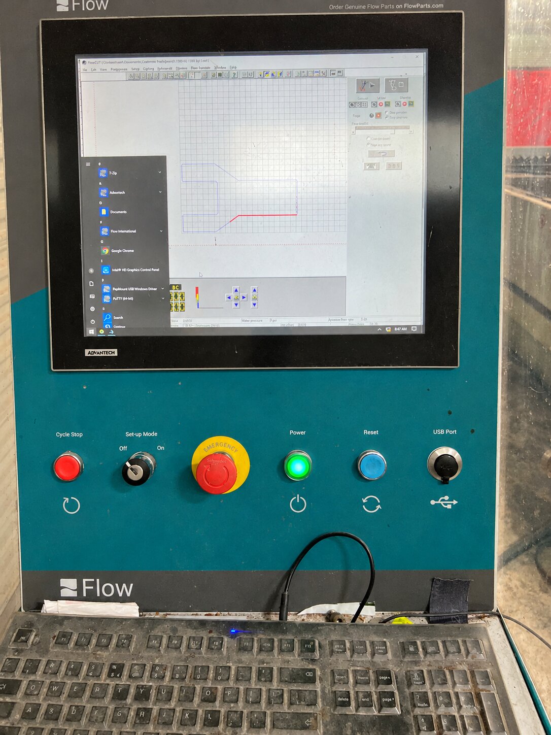 Flow Mach 500 4020 5-Axis CNC Waterjet Cutting System - Image 3