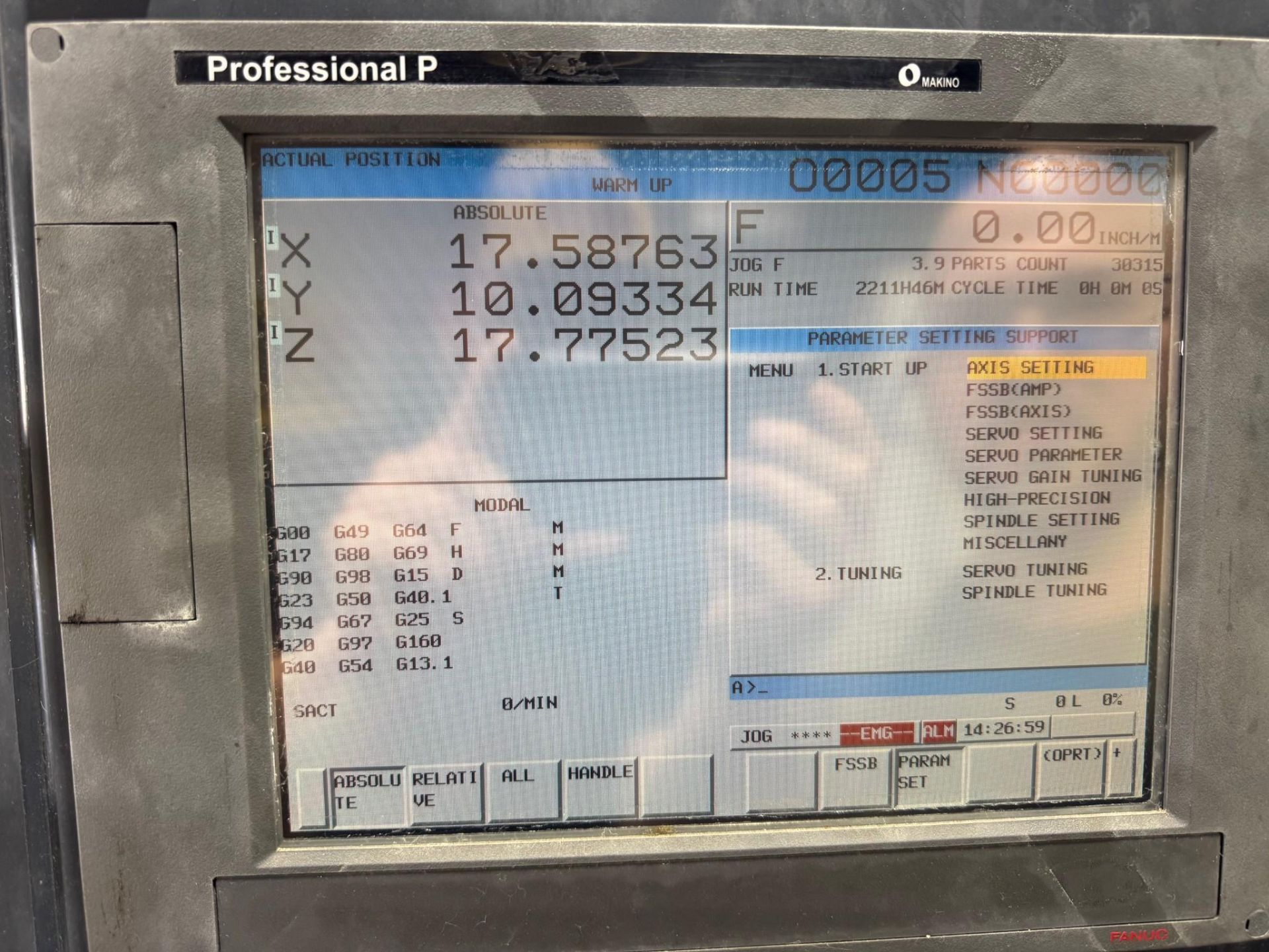 2011 MAKINO PS95 CNC VMC - HIGH PRESSURE COOLANT, CHIP BLASTER, CHIP CONVEYOR - Image 10