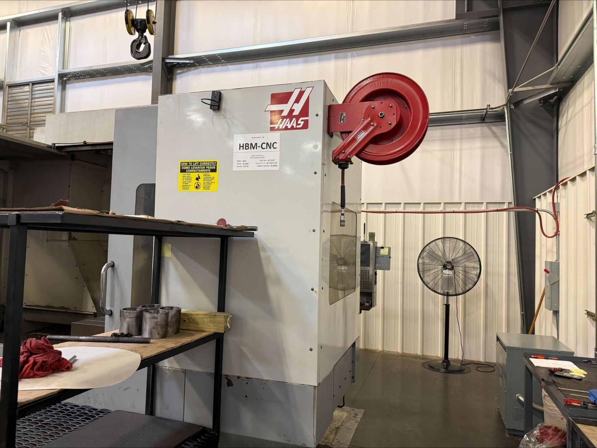 2007 HAAS EC-1600-4X CNC HMC - FULL 4TH-AXIS, CAT 50, TSC, CHIP CONVEYOR - Image 8