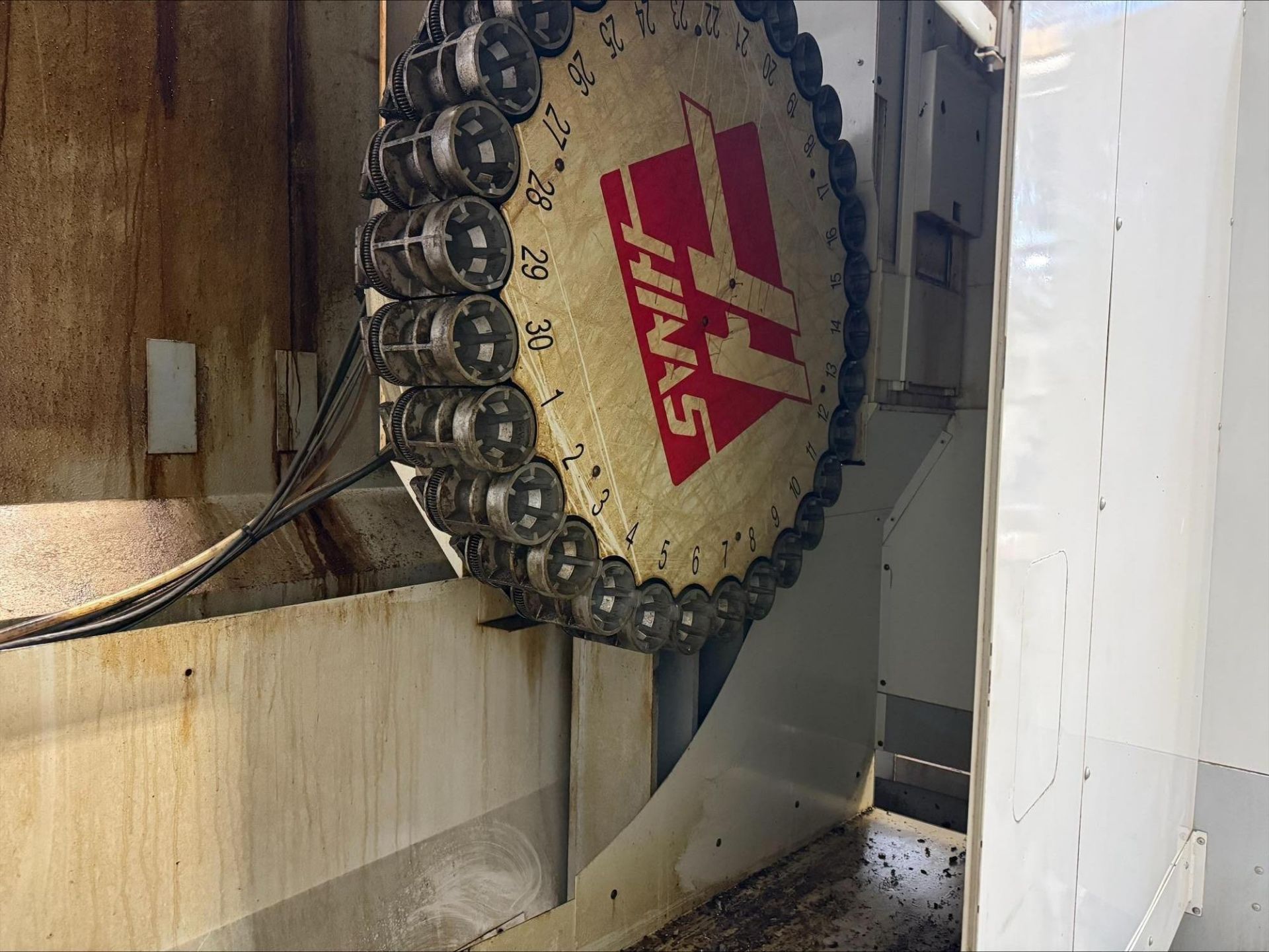 2007 HAAS EC-1600-4X CNC HMC - FULL 4TH-AXIS, CAT 50, TSC, CHIP CONVEYOR - Image 9