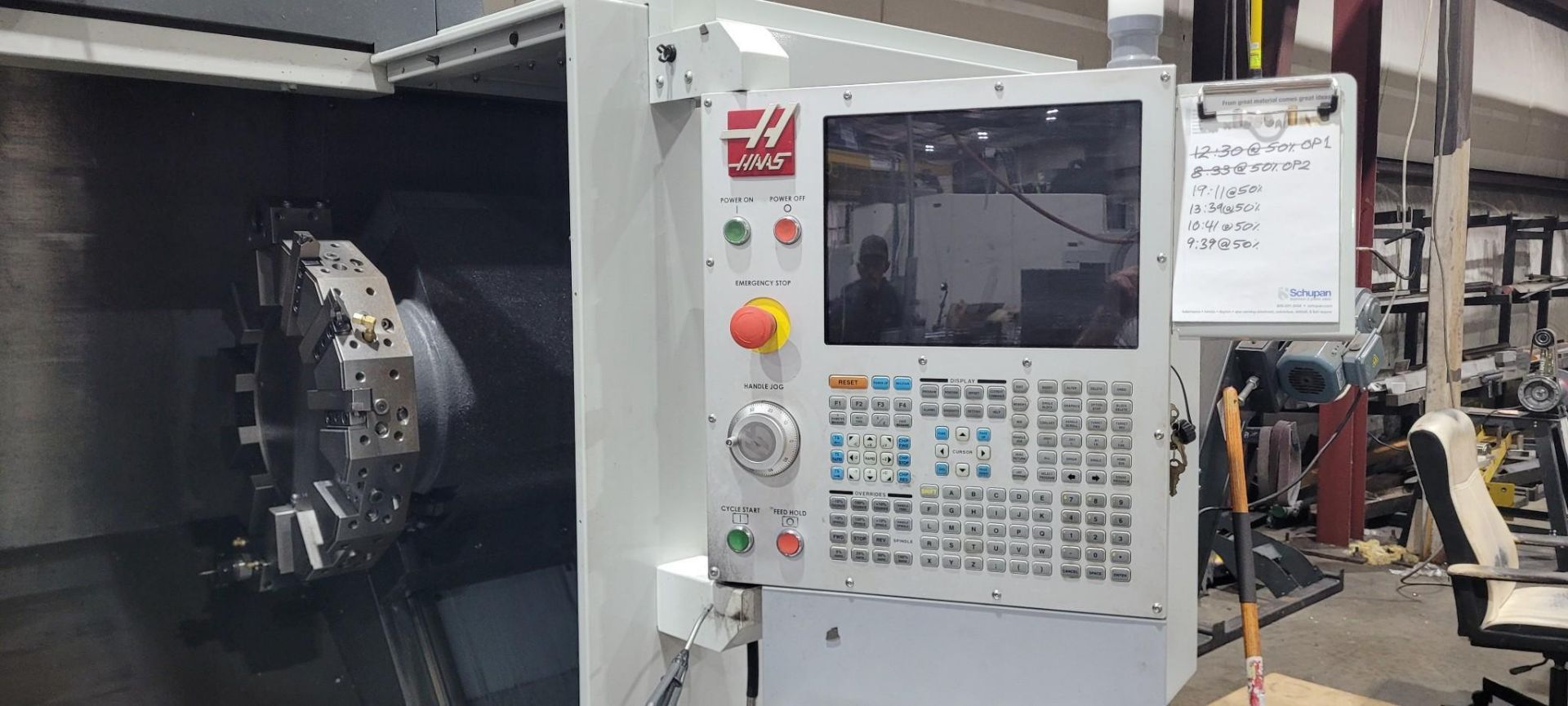 2022 HAAS ST-35 CNC LATHE - PROGRAMMABLE TAILSTOCK, PRESETTER, 12" CHUCK, CONVEYOR - Image 42