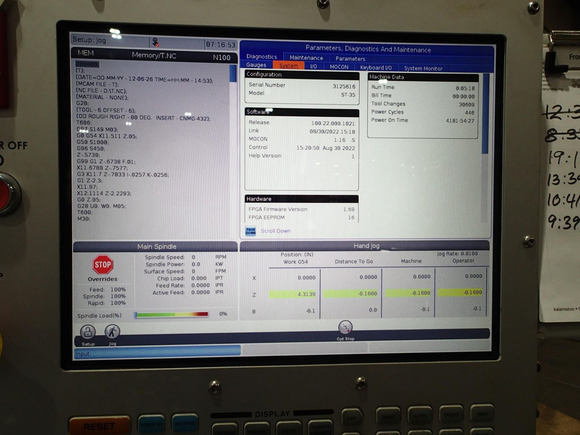 2022 HAAS ST-35 CNC LATHE - PROGRAMMABLE TAILSTOCK, PRESETTER, 12" CHUCK, CONVEYOR - Image 44