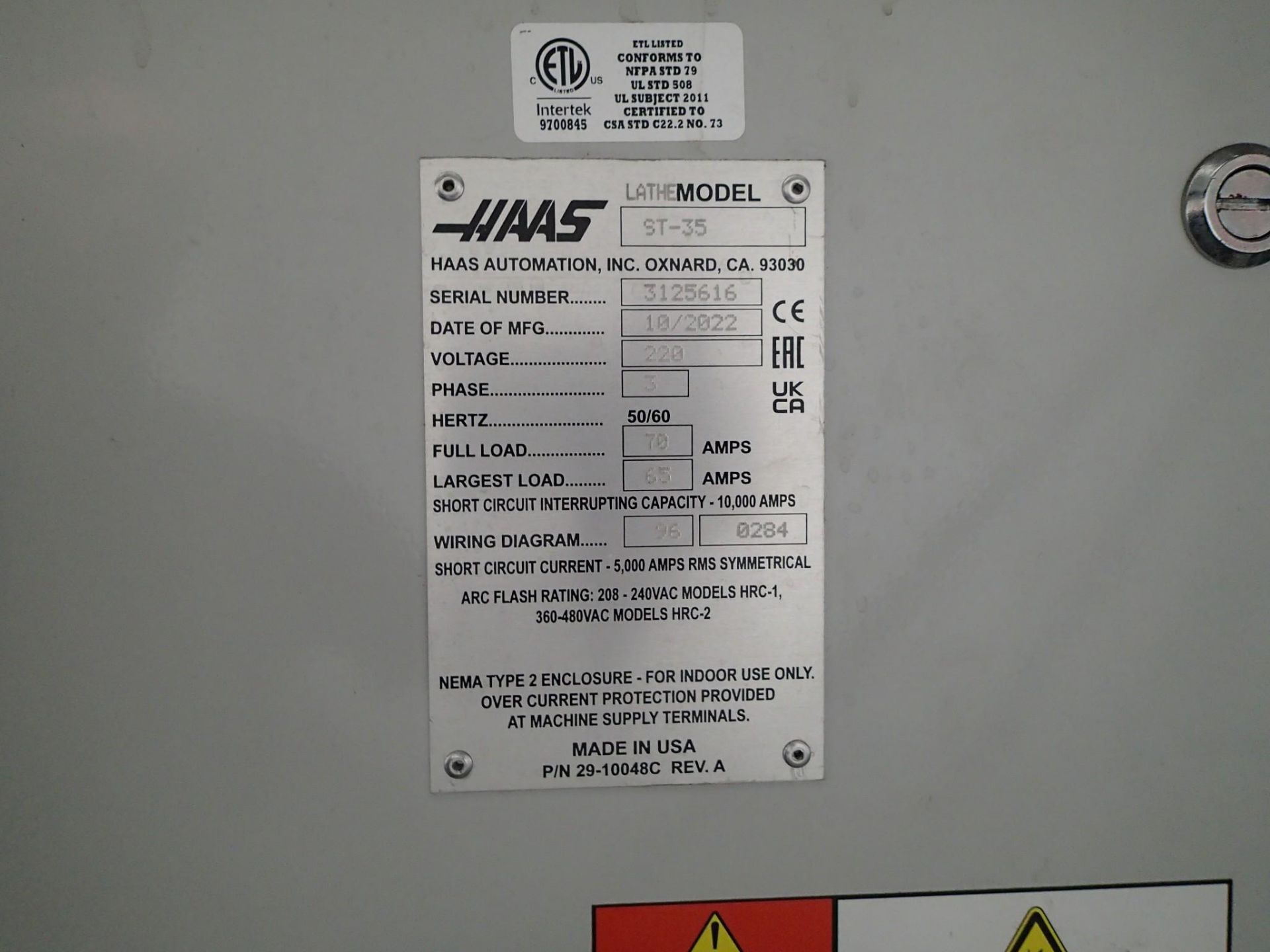2022 HAAS ST-35 CNC LATHE - PROGRAMMABLE TAILSTOCK, PRESETTER, 12" CHUCK, CONVEYOR - Image 59