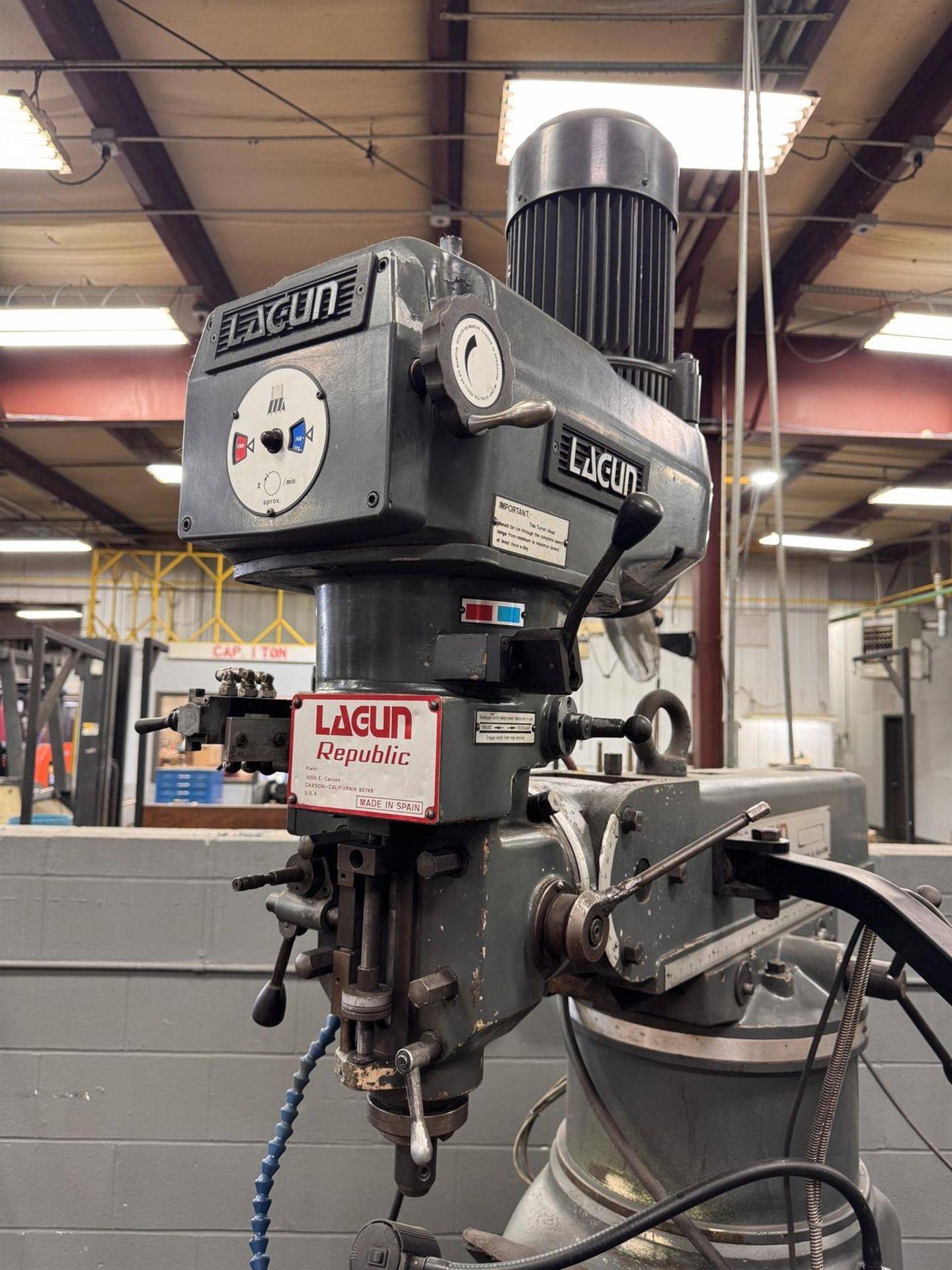 LAGUN 4 HP Milling Machine, s/n 44731, w/ 11” x 58” Power Feed Table, Sony Milman 2-Axis DRO - Image 5