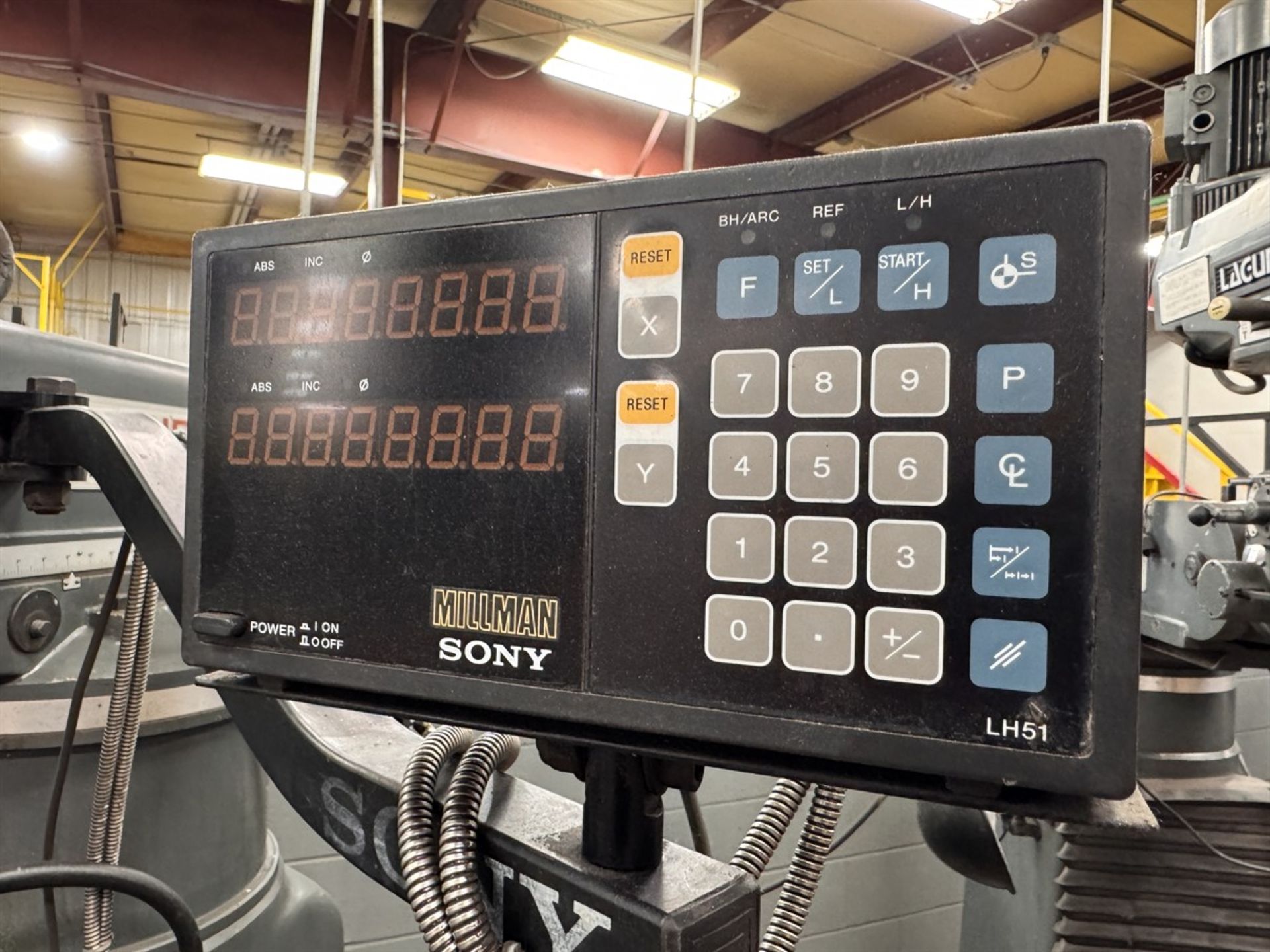 LAGUN 4 HP Milling Machine, s/n 44731, w/ 11” x 58” Power Feed Table, Sony Milman 2-Axis DRO - Image 6