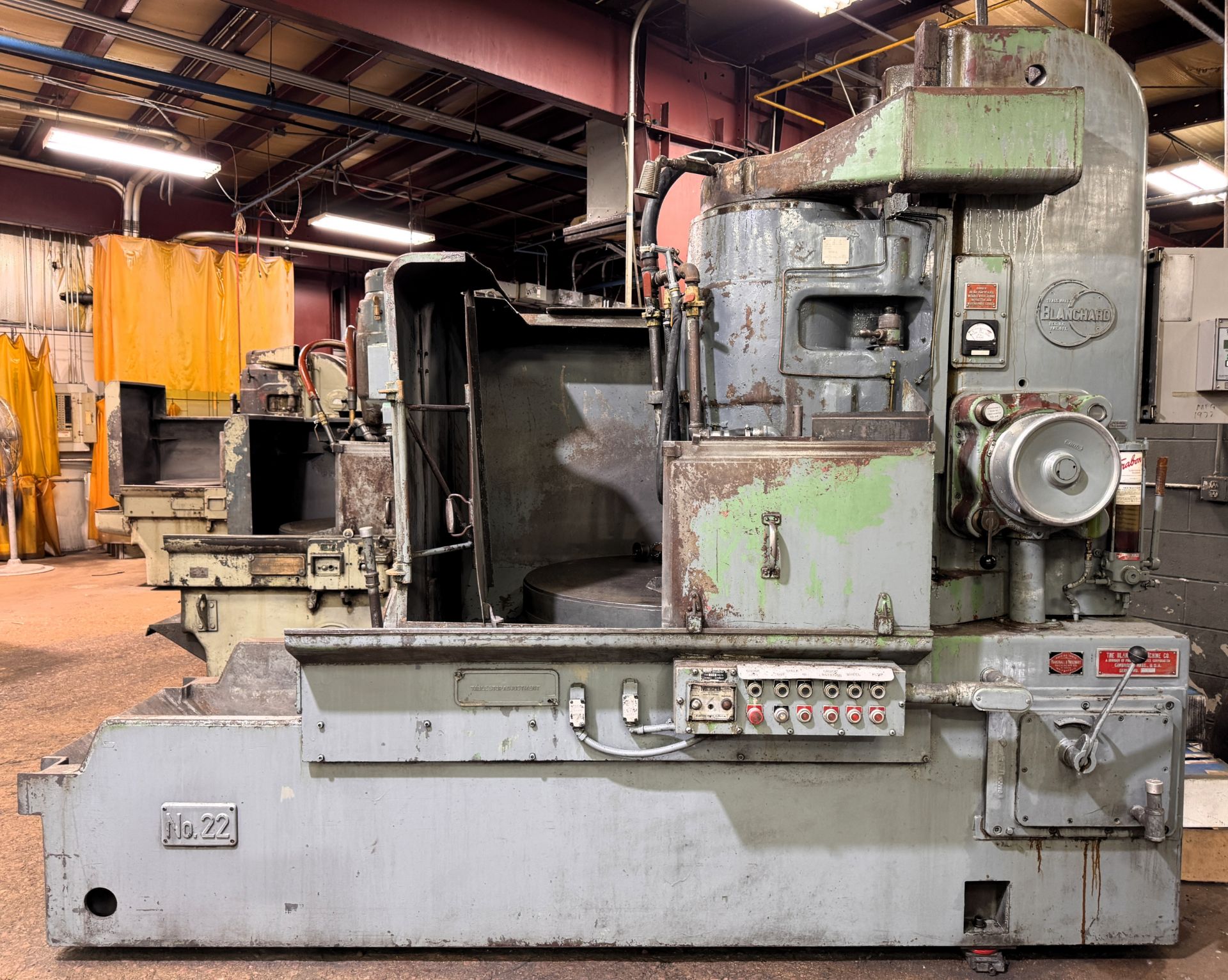BLACHARD No. 22 Rotary Surface Grinder, s/n 13898, w/ 42” Magnetic Chuck, 48” Swing, 12” Max. Work