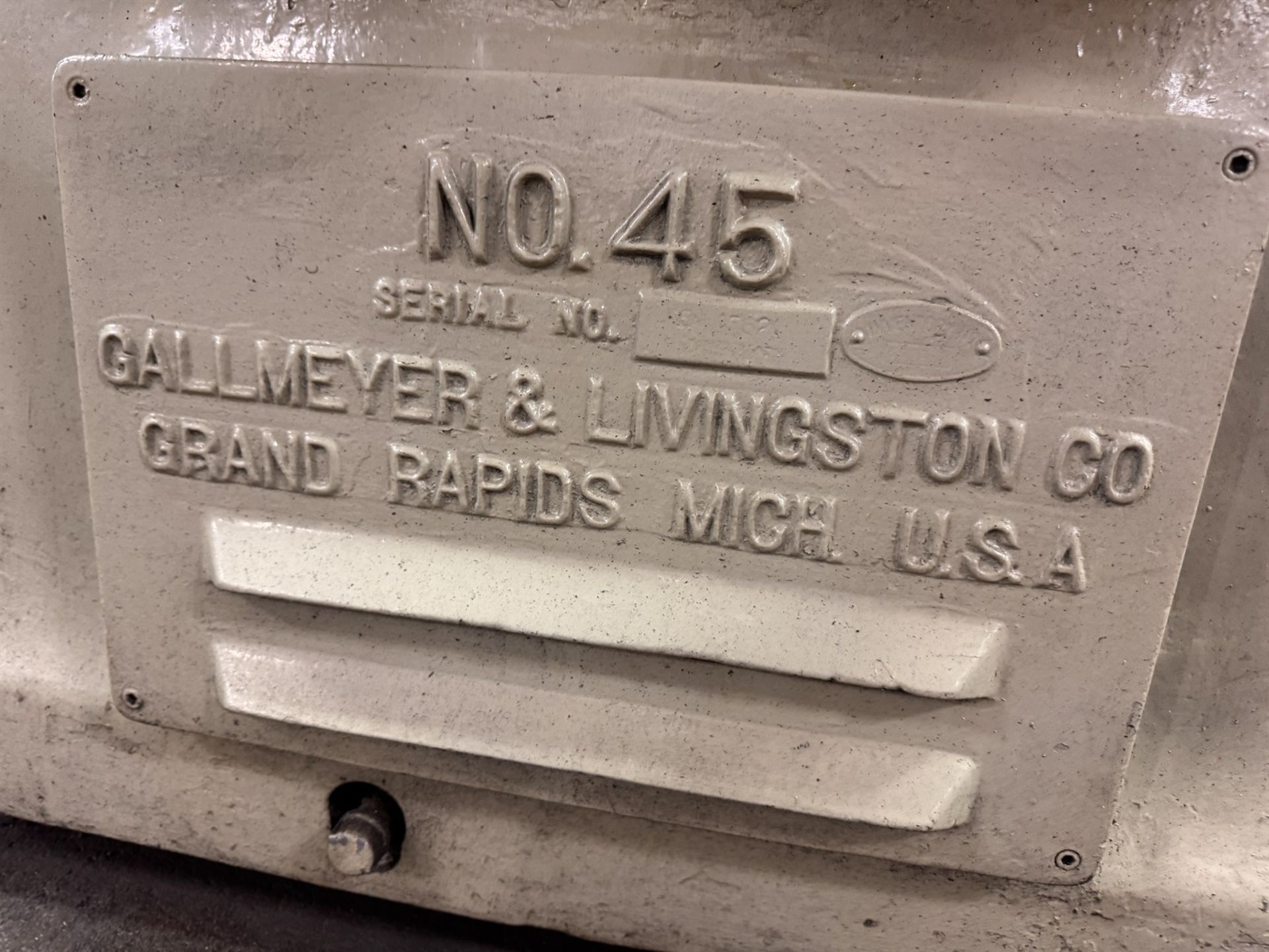 GALLMEYER & LIVINGSTON No. 45 Reciprocating Surface Grinder, s/n na, w/ 12” x 20” Magnetic Chuck, - Image 8