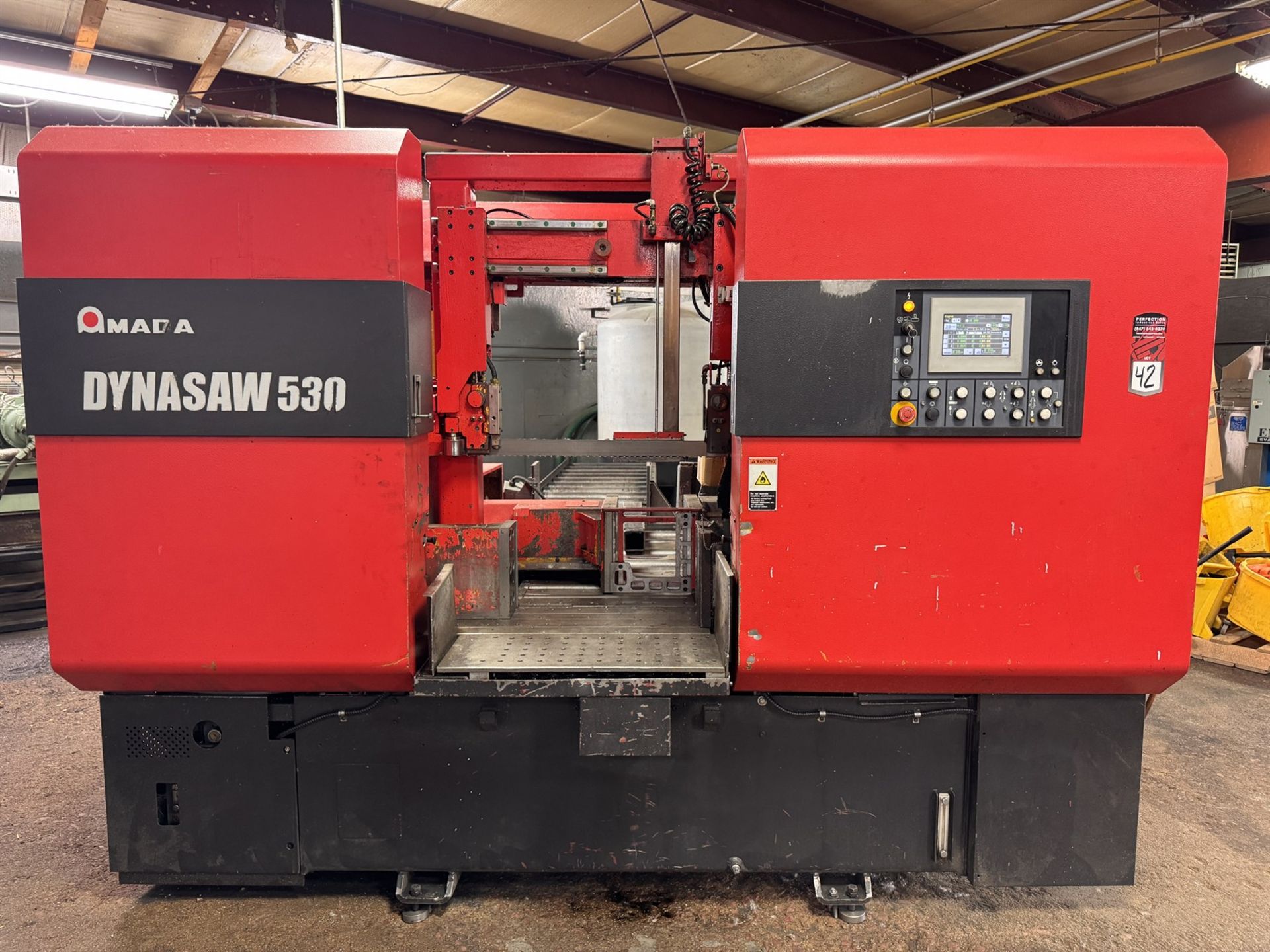 2015 AMADA Dynasaw 530 Post Style Horizontal Band Saw, s/n 59000025, 21” x 21” Capacity, 10,143