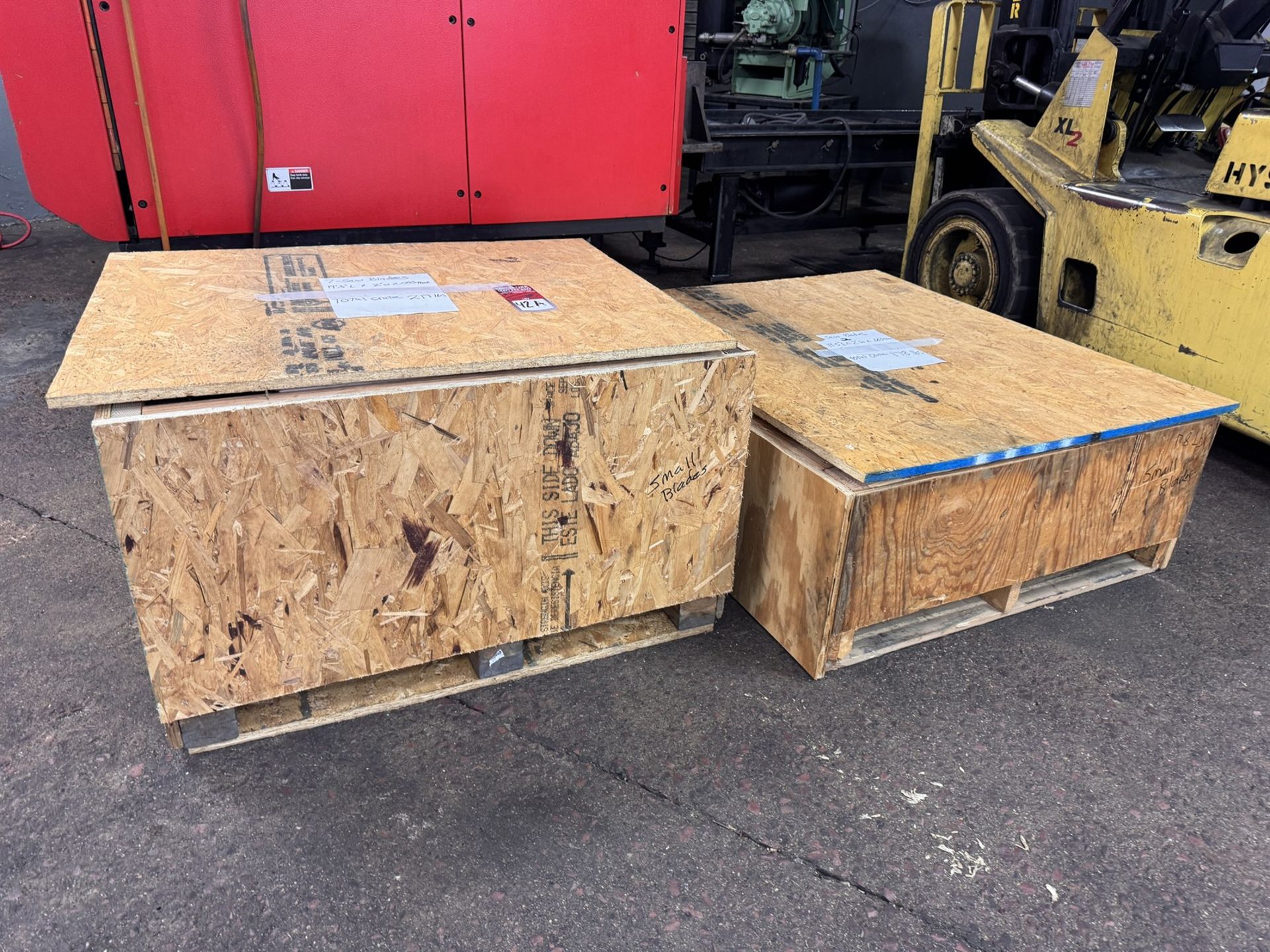 Lot of (9) AMADA Saw Blades, 19'5" x 2"W x .63" Thick, for lot 42-2015 AMADA Dynasaw 530 Post