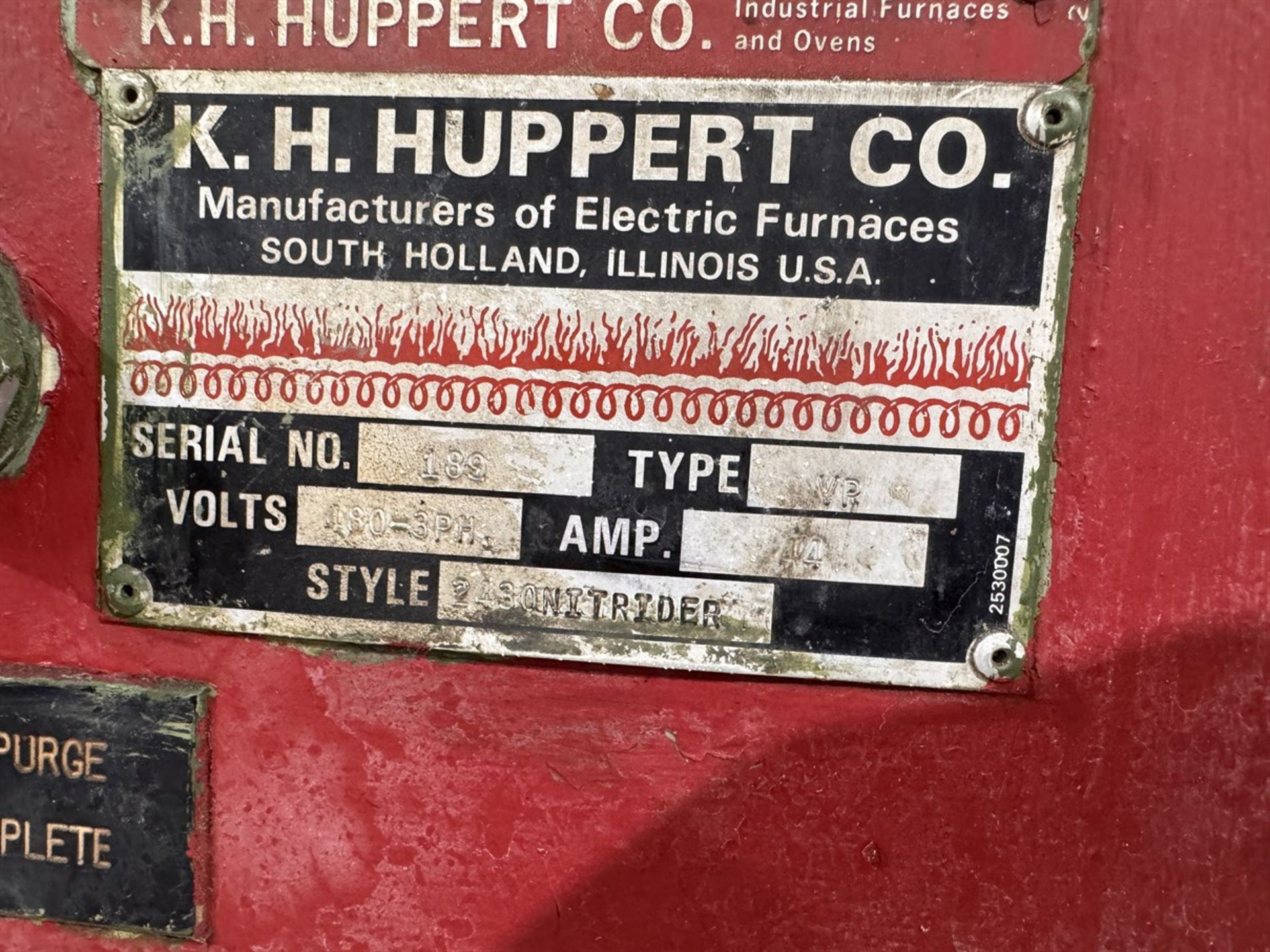 K.H. HUPPERT 2430 NITRIDER High Temp Nitride Furnace, s/n 189, 1200°F Max. Temperature, Style VP - Image 5